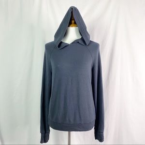 Athleta Black Wrap Crossover Split Back Hoodie Small